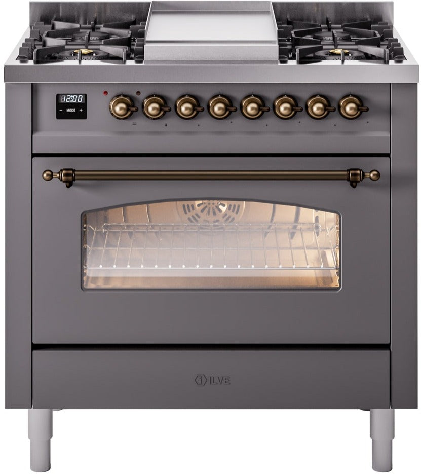 Ilve 36'' Nostalgie II Dual Fuel Liquid Propane Range