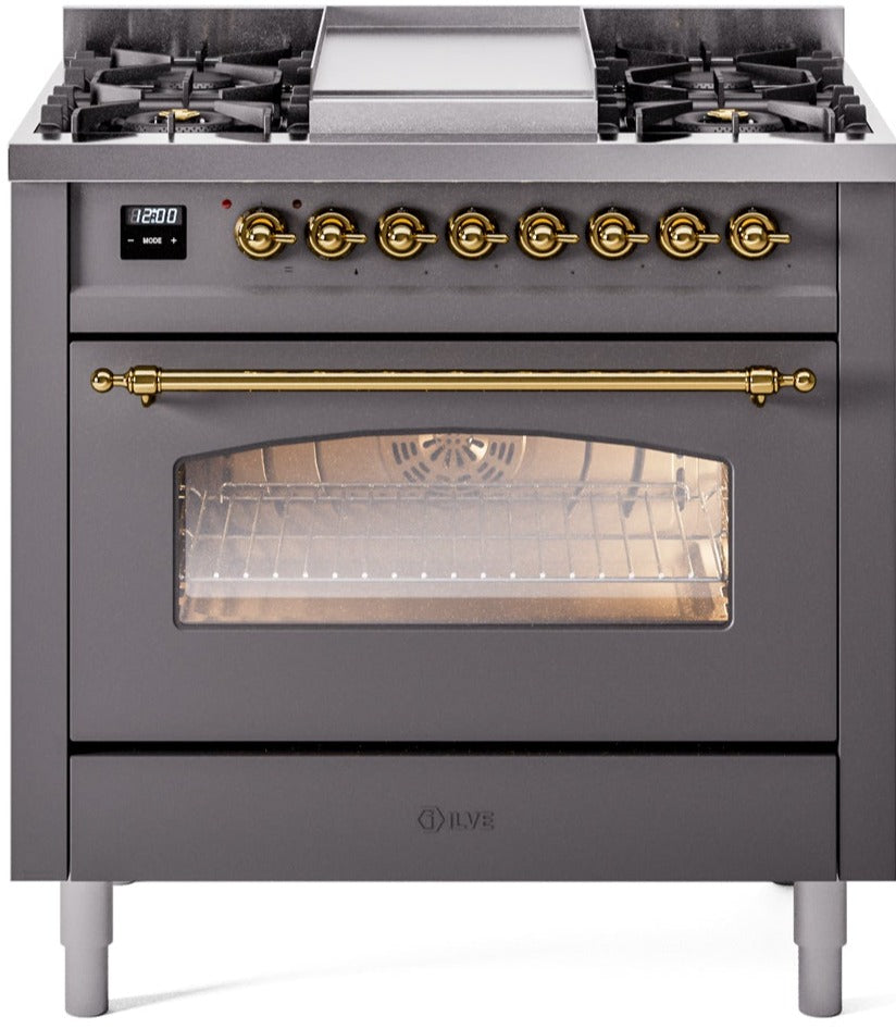 Ilve 36'' Nostalgie II Dual Fuel Liquid Propane Range