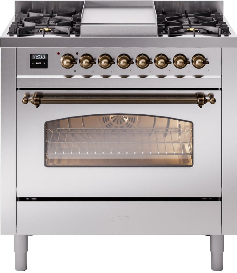 Ilve 36'' Nostalgie II Dual Fuel Liquid Propane Range