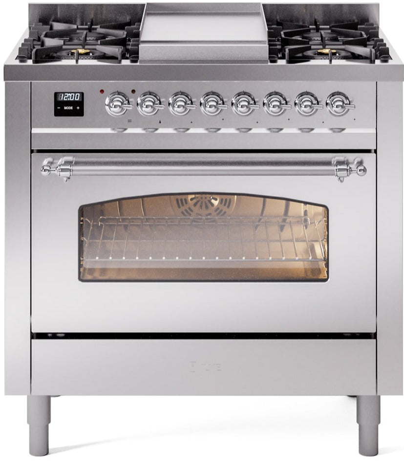 Ilve 36'' Nostalgie II Dual Fuel Natural Gas Range