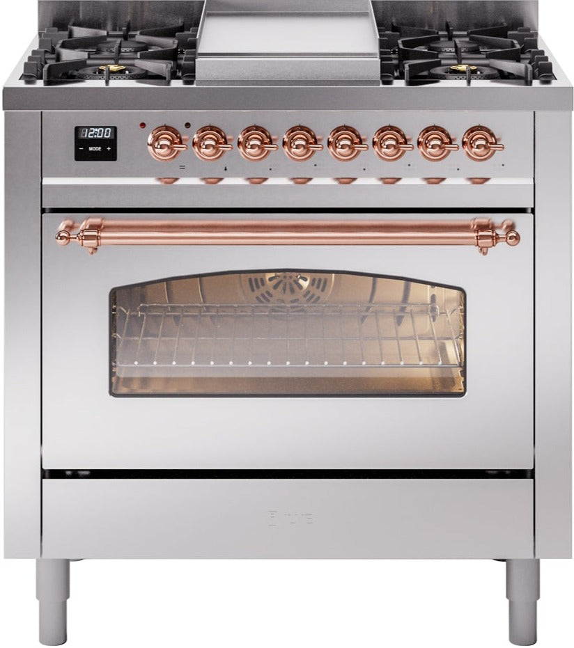 Ilve 36'' Nostalgie II Dual Fuel Natural Gas Range