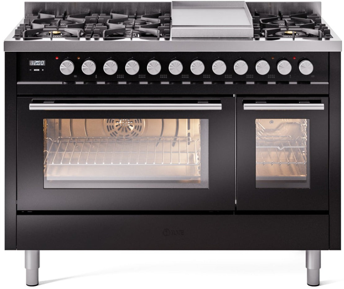 Ilve 48'' Professional Plus II Dual Fuel Liquid Propane Range