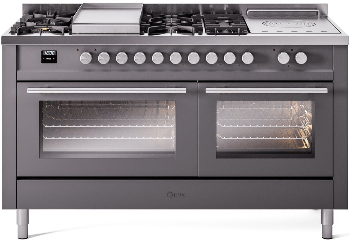 Ilve 60'' Professional Plus II Dual Fuel Natural Gas Range