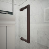 DreamLine Unidoor Plus 59 in. W x 30 3/8 in. D x 72 in. H Frameless Hinged Shower Enclosure in Oil Rubbed Bronze