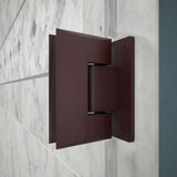 DreamLine Unidoor 56-57 in. W x 72 in. H Frameless Hinged Shower Door with Shelves in Oil Rubbed Bronze