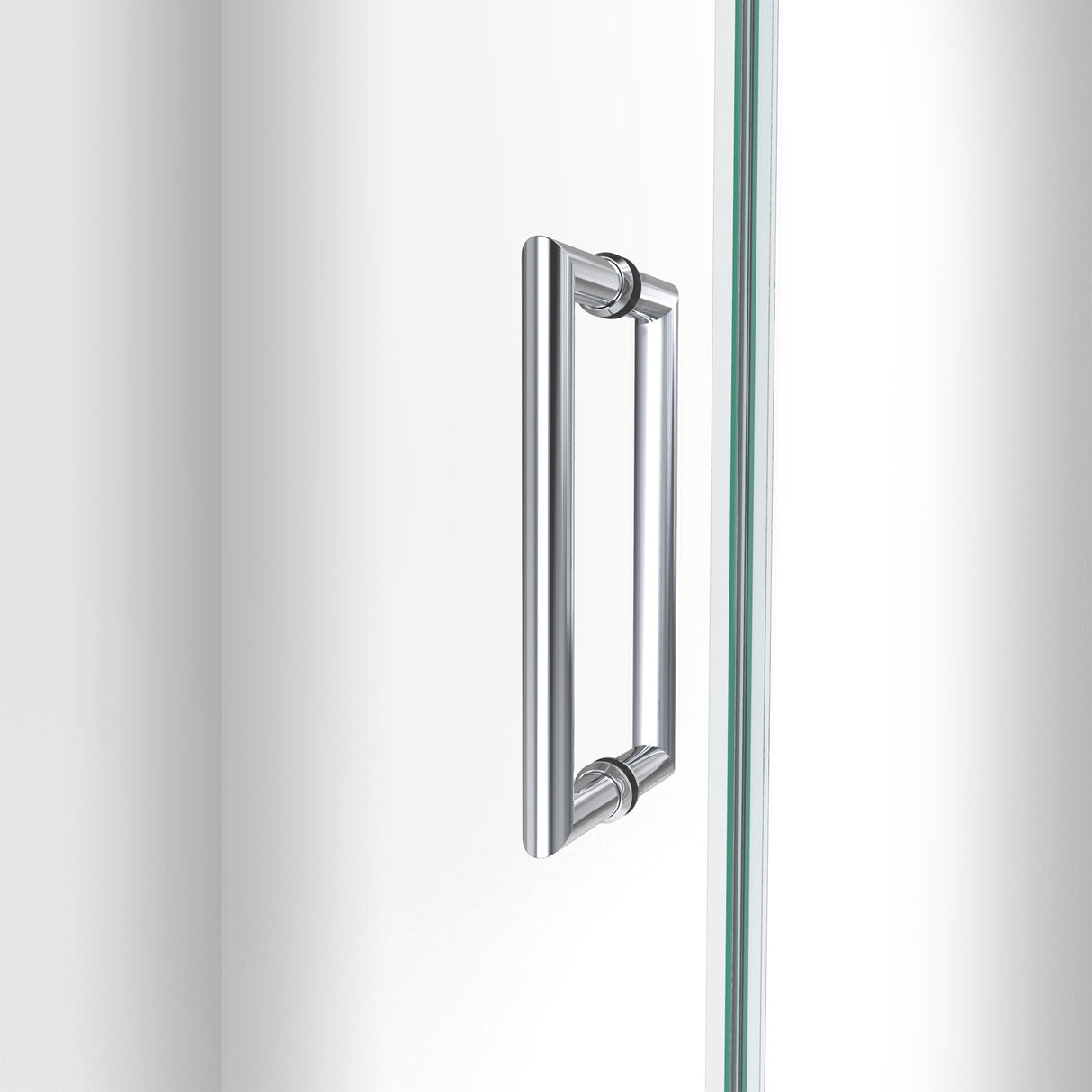 DreamLine Unidoor-LS 57-58 in. W x 72 in. H Frameless Hinged Shower Door with L-Bar in Chrome