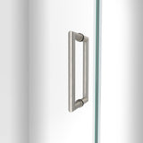 DreamLine Unidoor-LS 52-53 in. W x 72 in. H Frameless Hinged Shower Door in Brushed Nickel