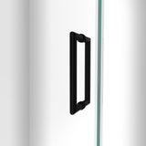 DreamLine Unidoor-LS 59-60 in. W x 72 in. H Frameless Hinged Shower Door with L-Bar in Satin Black