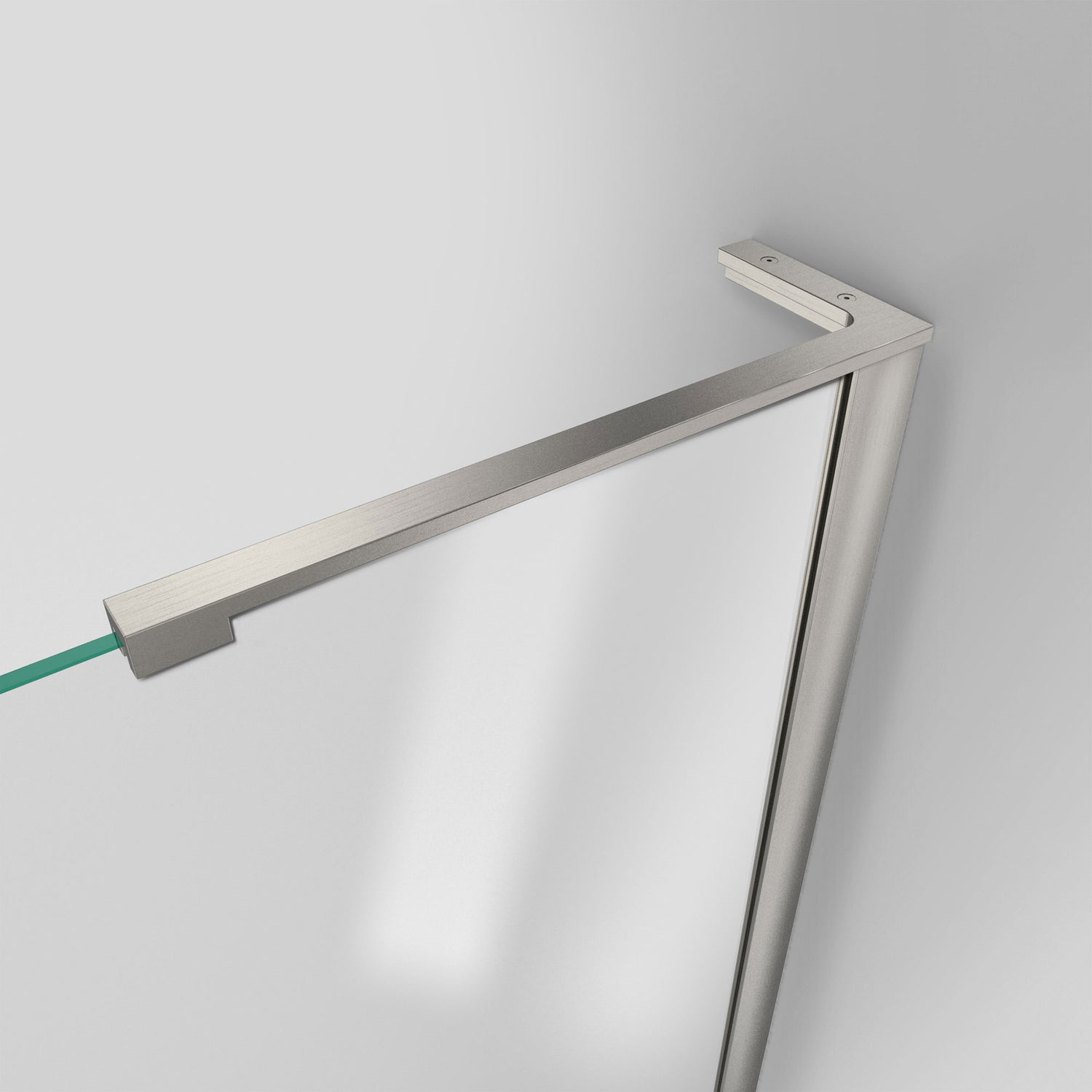 DreamLine Unidoor-LS 58-59 in. W x 72 in. H Frameless Hinged Shower Door with L-Bar in Brushed Nickel
