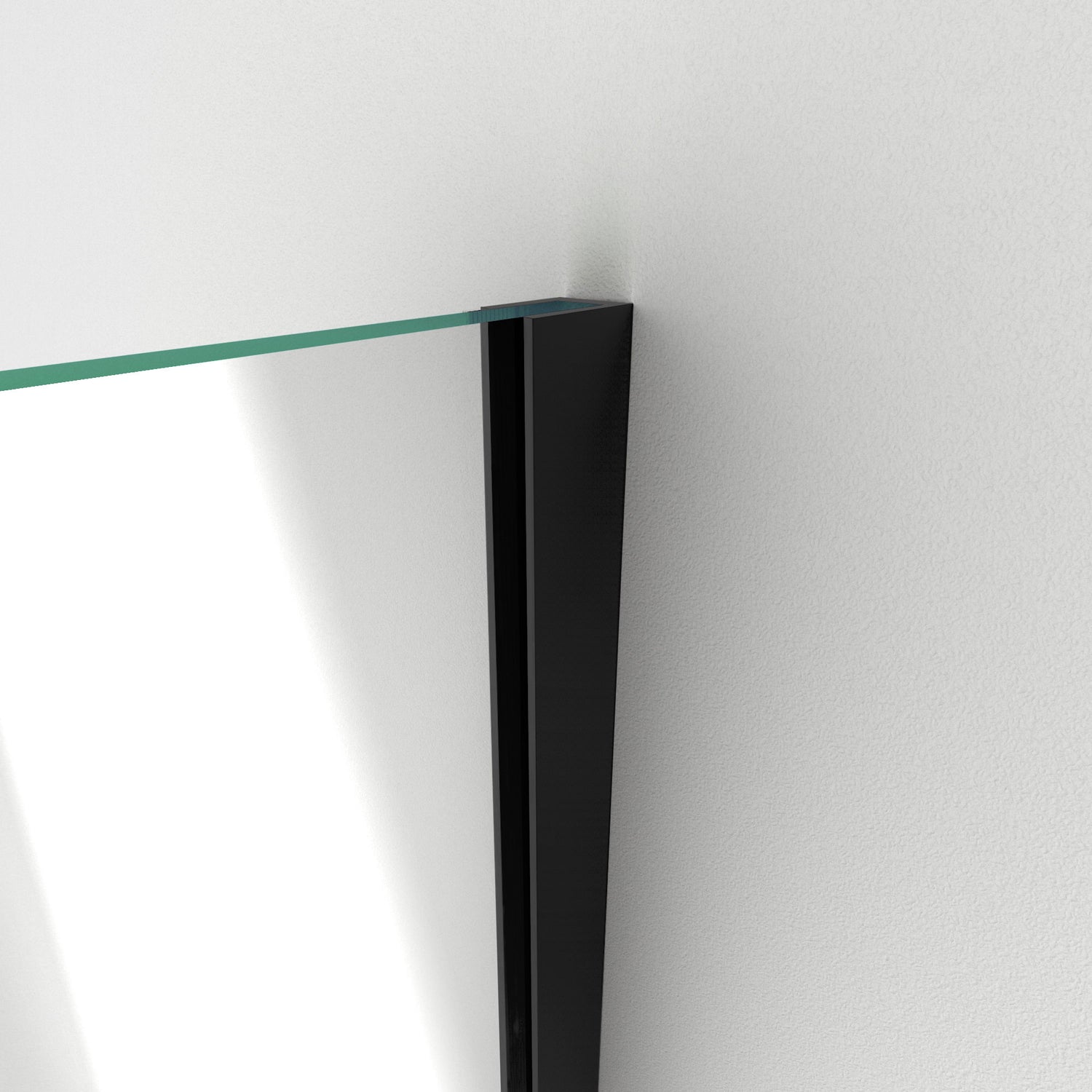 DreamLine Unidoor Plus 46-46 1/2 in. W x 72 in. H Frameless Hinged Shower Door in Satin Black