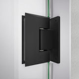 DreamLine Unidoor-LS 59-60 in. W x 72 in. H Frameless Hinged Shower Door with L-Bar in Satin Black