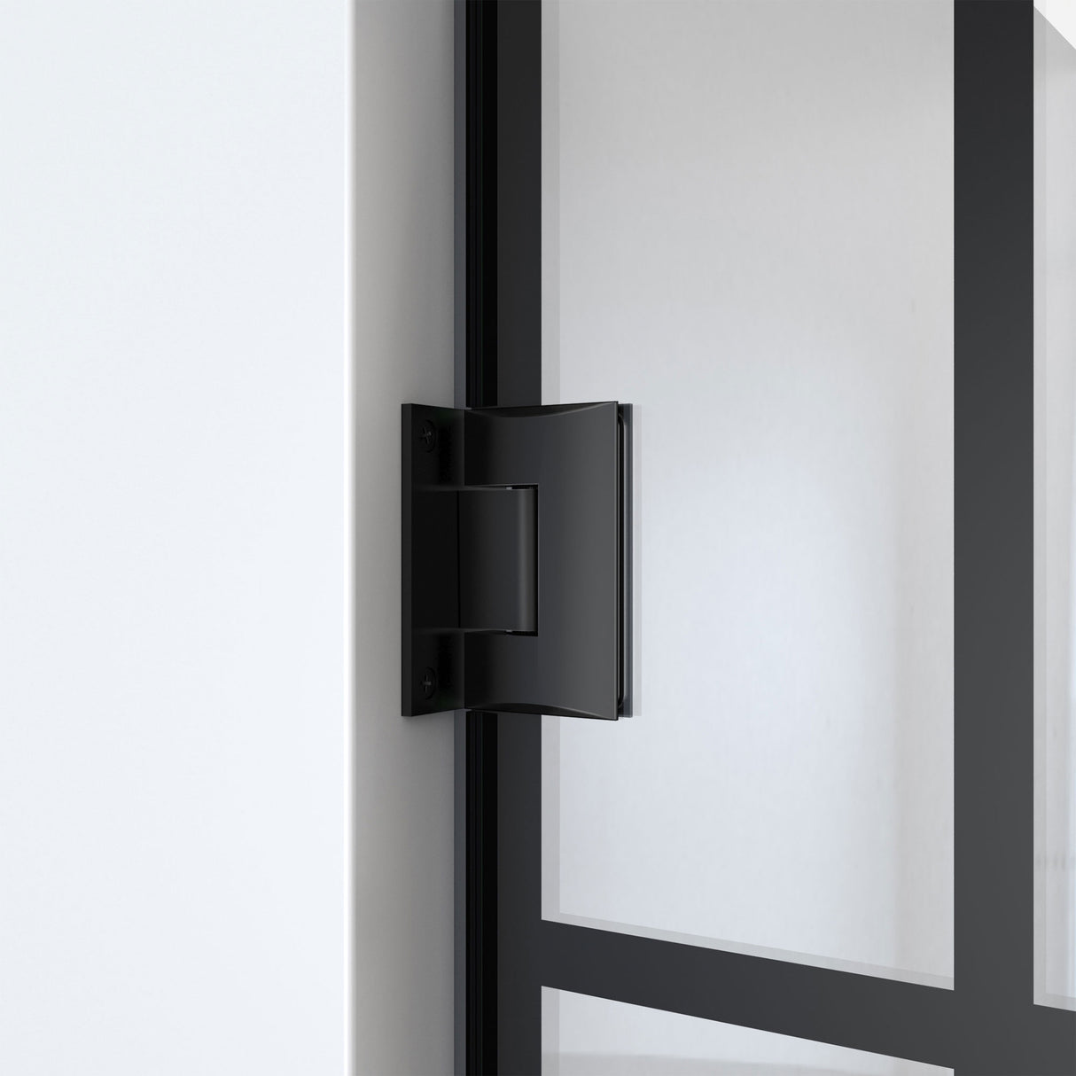 DreamLine Unidoor Toulon 28 in. W x 72 in. H Frameless Hinged Shower Door in Satin Black