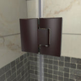 DreamLine Unidoor-X 47 in. W x 30 3/8 in. D x 72 in. H Frameless Hinged Shower Enclosure in Oil Rubbed Bronze