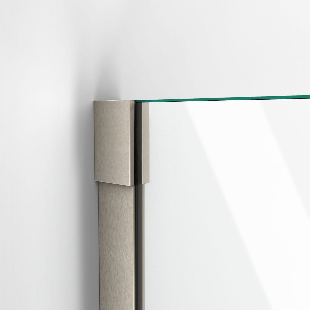 DreamLine Unidoor-X 45 1/2 in. W x 34 3/8 in. D x 72 in. H Frameless Hinged Shower Enclosure in Brushed Nickel