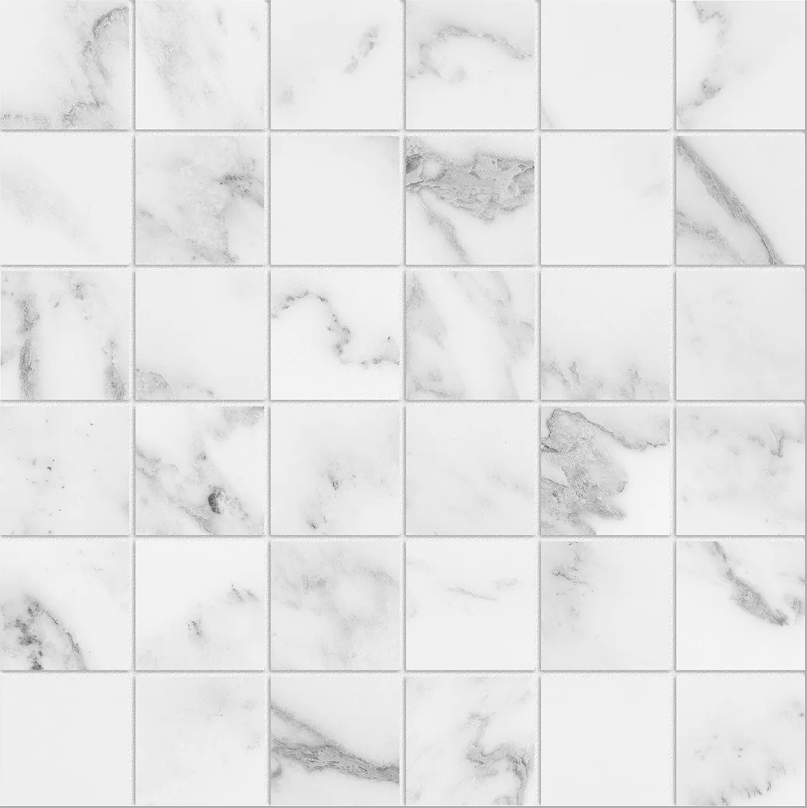 Anatolia 2X2 Mosaic Lumino Bianco Matte Porcelain Tile 4501-0579-0 *** 1 Sheet = .96 Sf *** Bianco 2x2 - premium natural stone mosaic tile from Anatolia Tile, available at PoshHaus showroom in Keene, NH