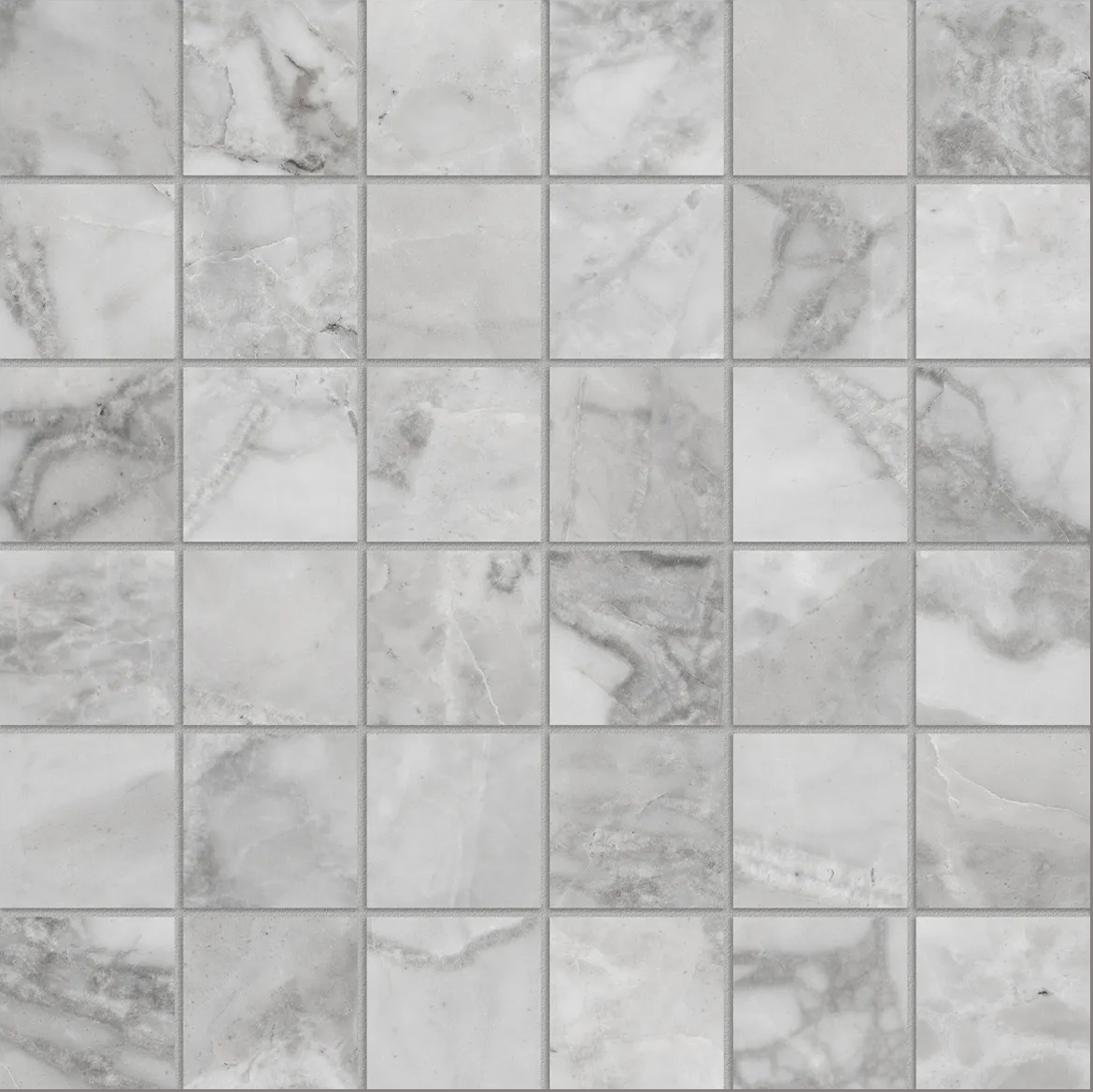 Anatolia 2X2 Mosaic Lumino Grigio Matte Porcelain Tile 4501-0577-0 *** 1 Sheet = .96 Sf *** Grigio 2x2 - premium natural stone mosaic tile from Anatolia Tile, available at PoshHaus showroom in Keene, NH