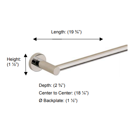 Valsan - PORTO - Towel Rail 9”, 12", 20", 23", 30"