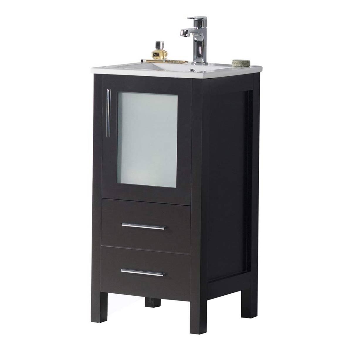 Blossom Sydney 16" Vanity, White, Espresso, Metal Grey, Wenge