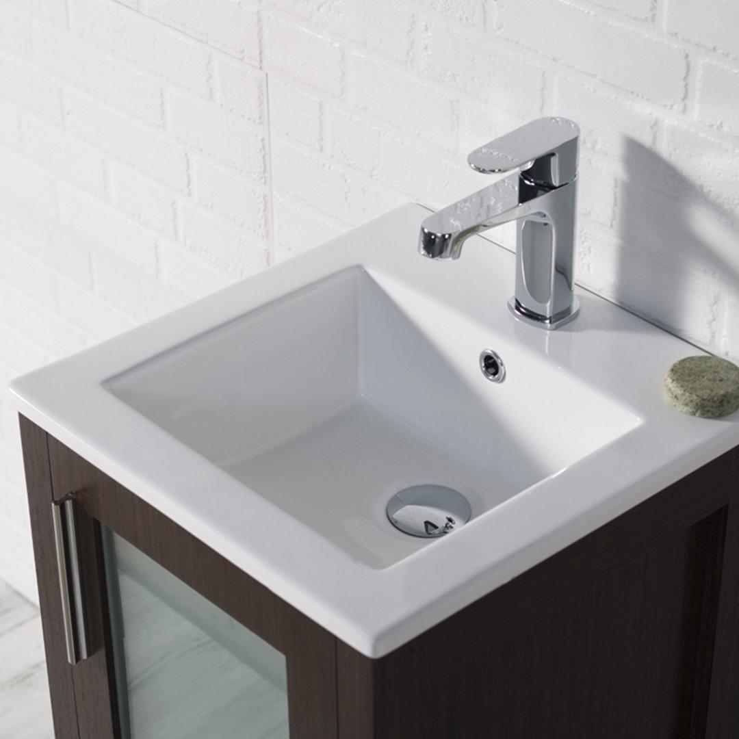 Blossom Sydney 16" Vanity, White, Espresso, Metal Grey, Wenge