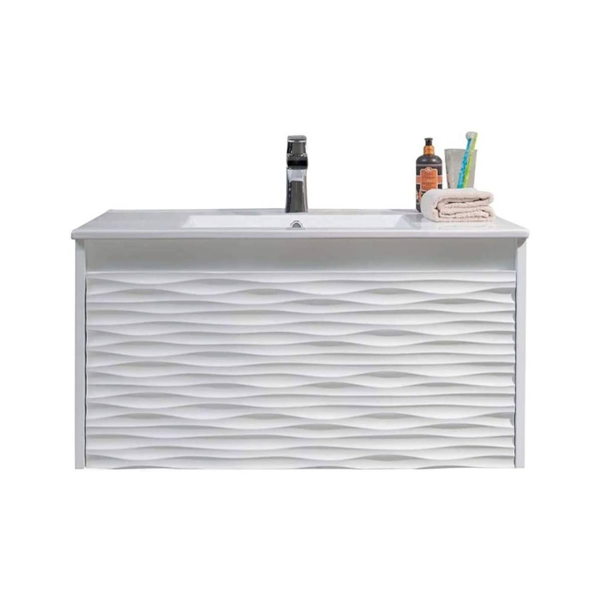 Blossom Paris 36" White Vanity with Ceramic Sink and Mirror