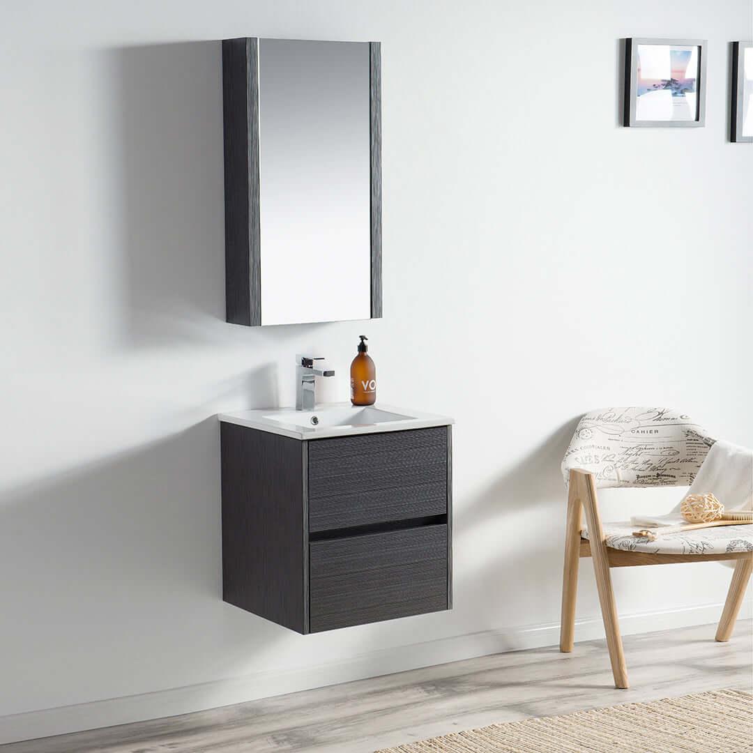 Blossom Valencia 20" Single Vanity, Mirror, Mirrored Medicine Cabinet