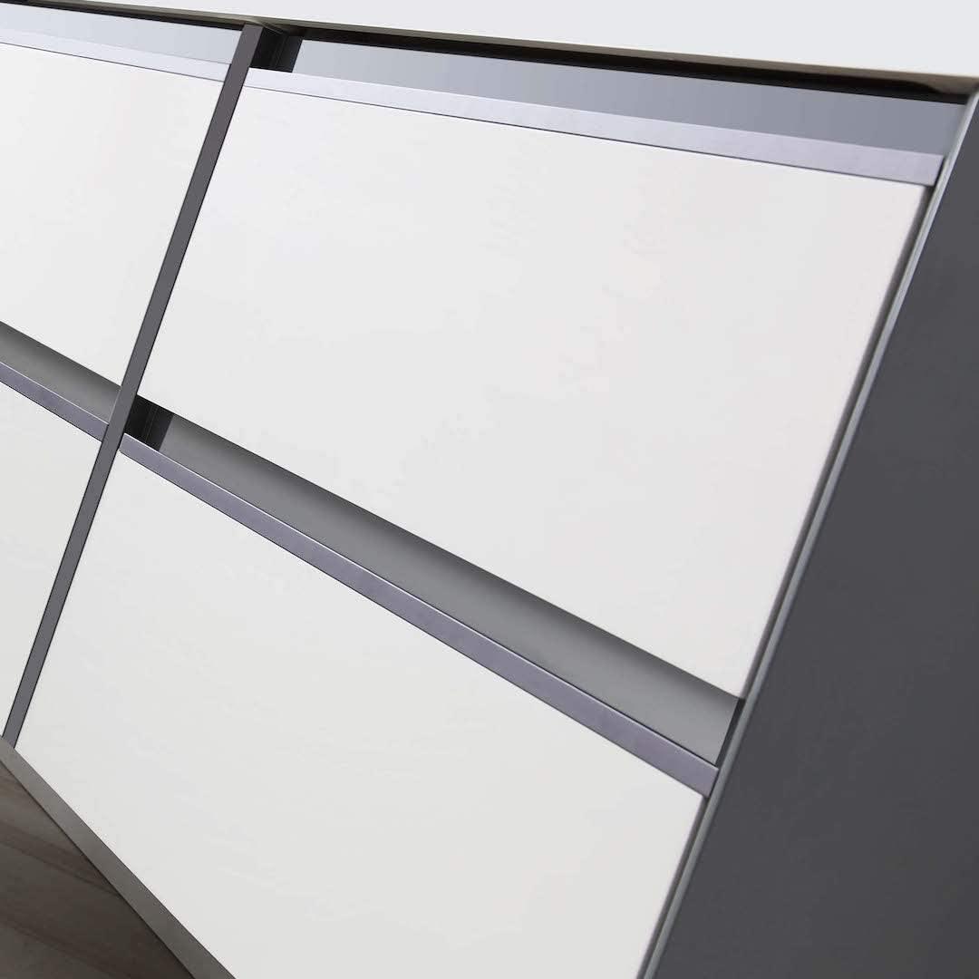 Blossom Berlin White 48" Double Vanity Base with Acrylic Sinks.