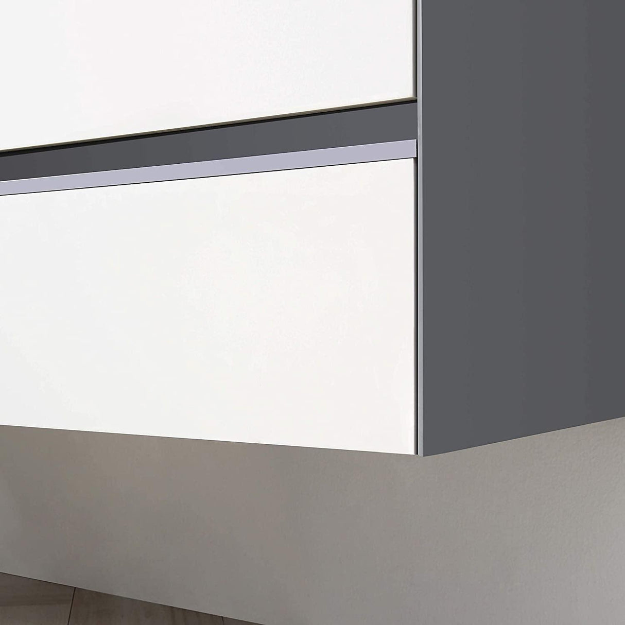 Blossom Berlin White 48" Double Vanity Base with Acrylic Sinks.