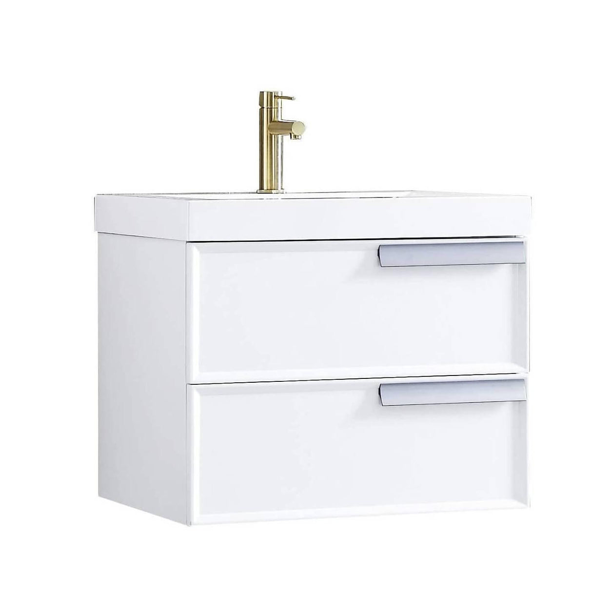 Blossom Sofia 24 Inch Vanity Base in White / Matte Gray. Available with Acrylic Sink
