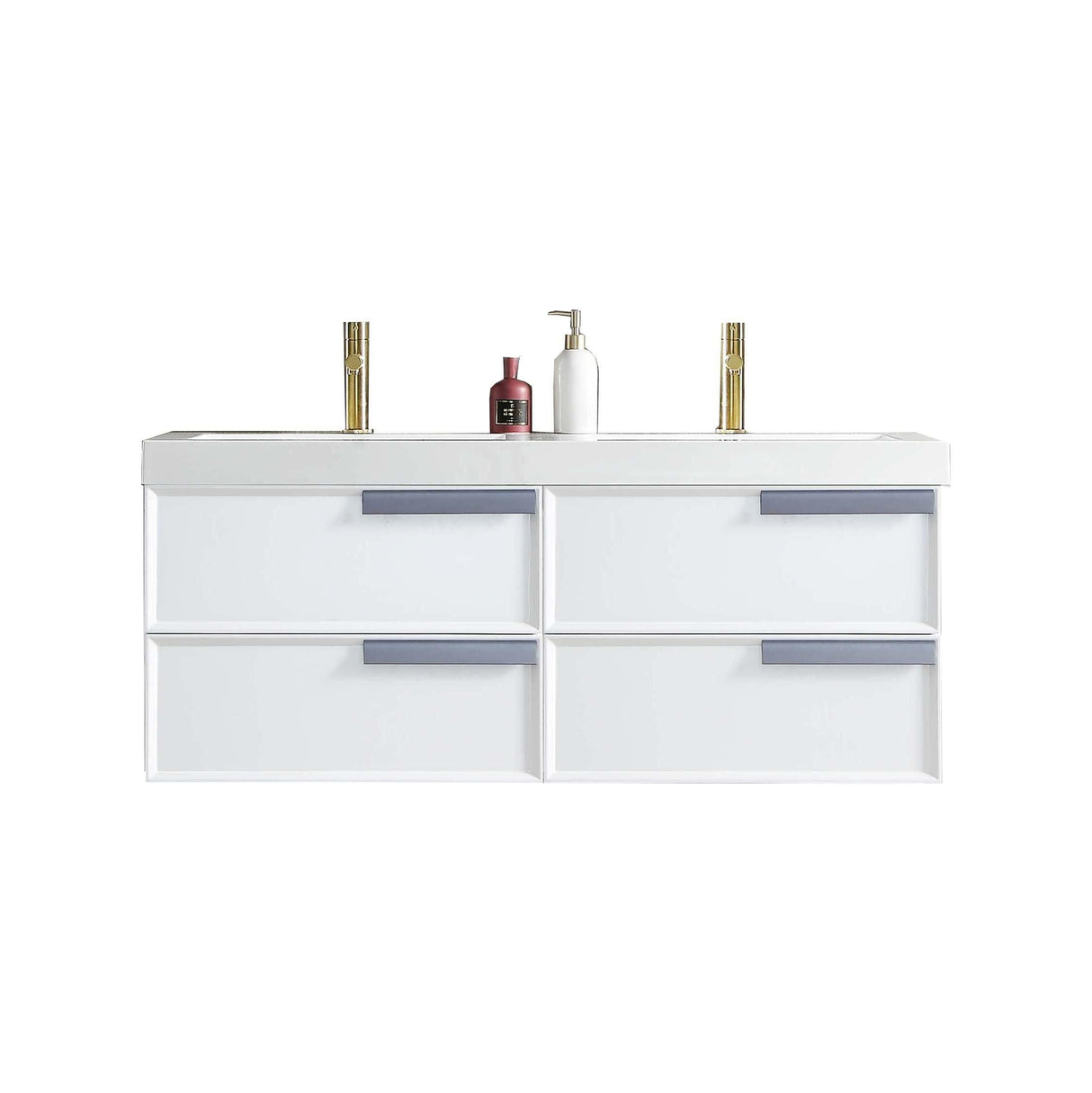 Blossom Sofia 48" Double Vanity in White / Matte Gray with Acrylic Sinks