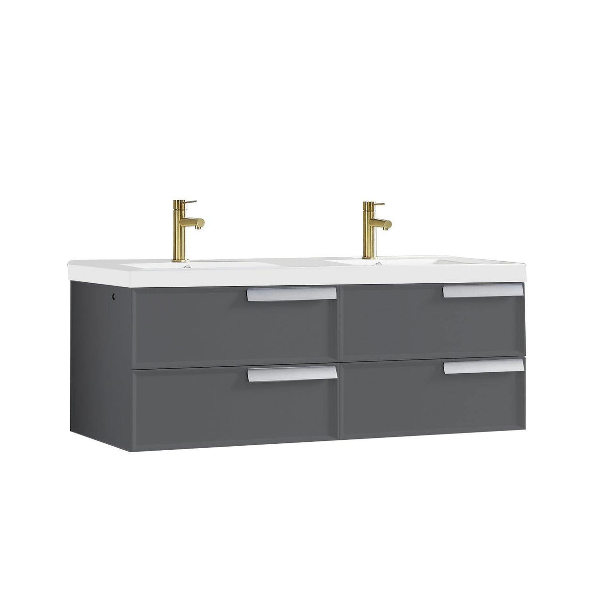 Blossom Sofia 48" Double Vanity in White / Matte Gray with Acrylic Sinks