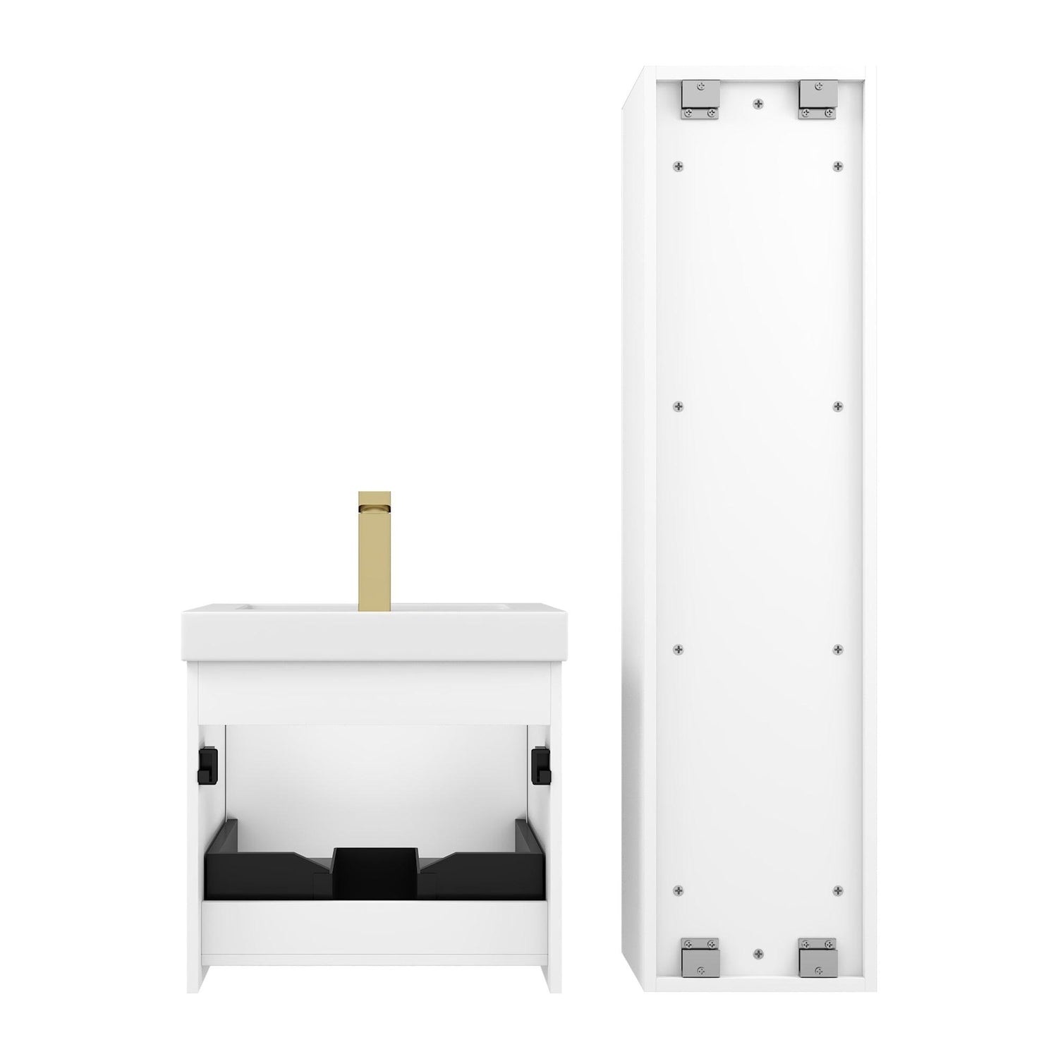 Blossom Positano 20" Complete Floating Vanity Set for Small Bathrooms with Side Cabinet
