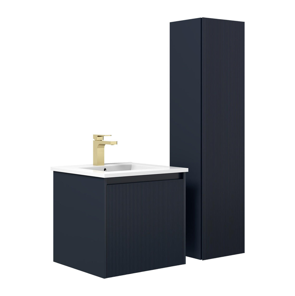 Blossom Positano 20" Complete Floating Vanity Set for Small Bathrooms with Side Cabinet