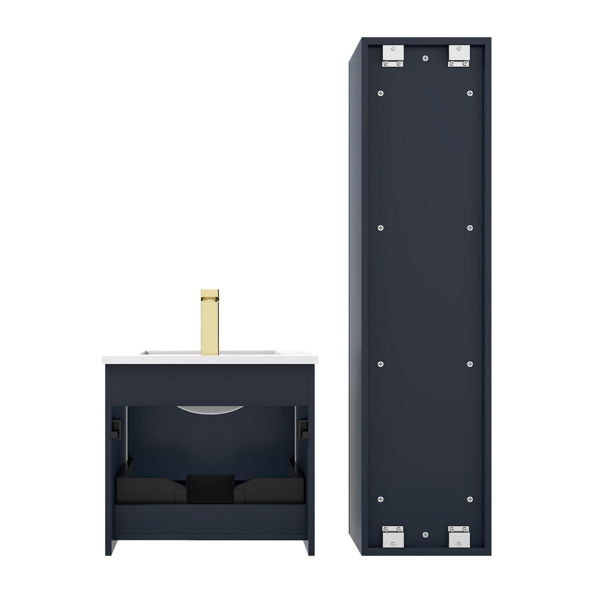Blossom Positano 20" Complete Floating Vanity Set for Small Bathrooms with Side Cabinet