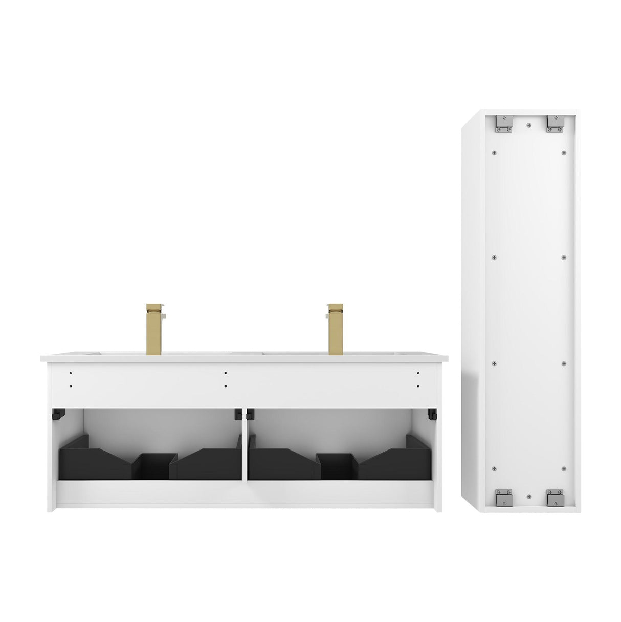 Blossom Positano 48" Floating Double Sink Vanity - Customize with Optional Side Cabinets