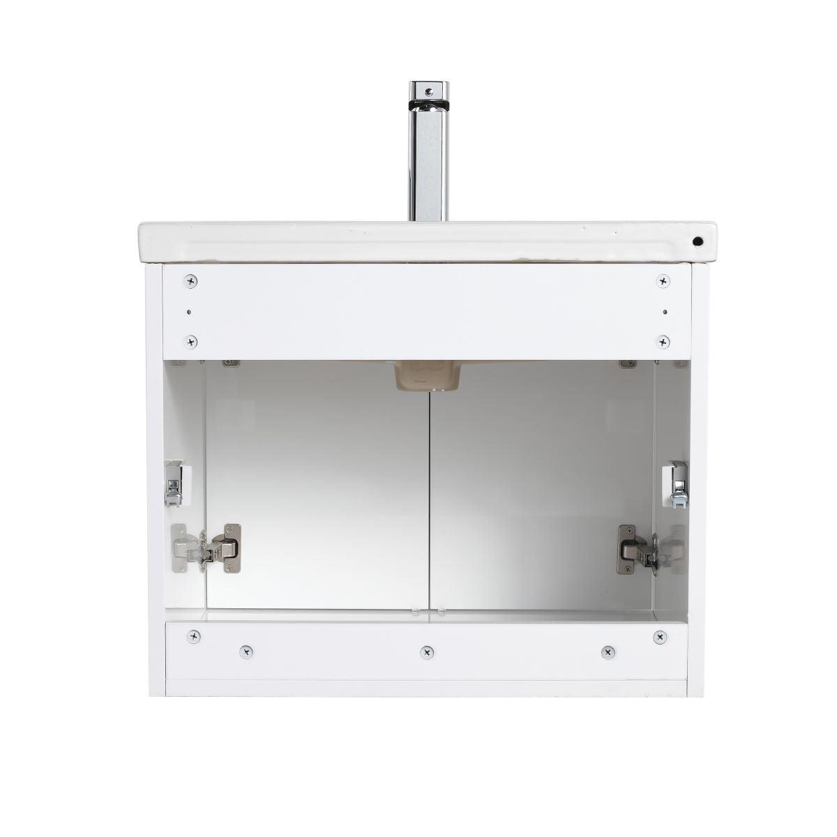 Blossom Bern 24″ Vanity with Ceramic Basin - Sleek Eco-Friendly Design in Glossy White, Brown Walnut & Classic Oak