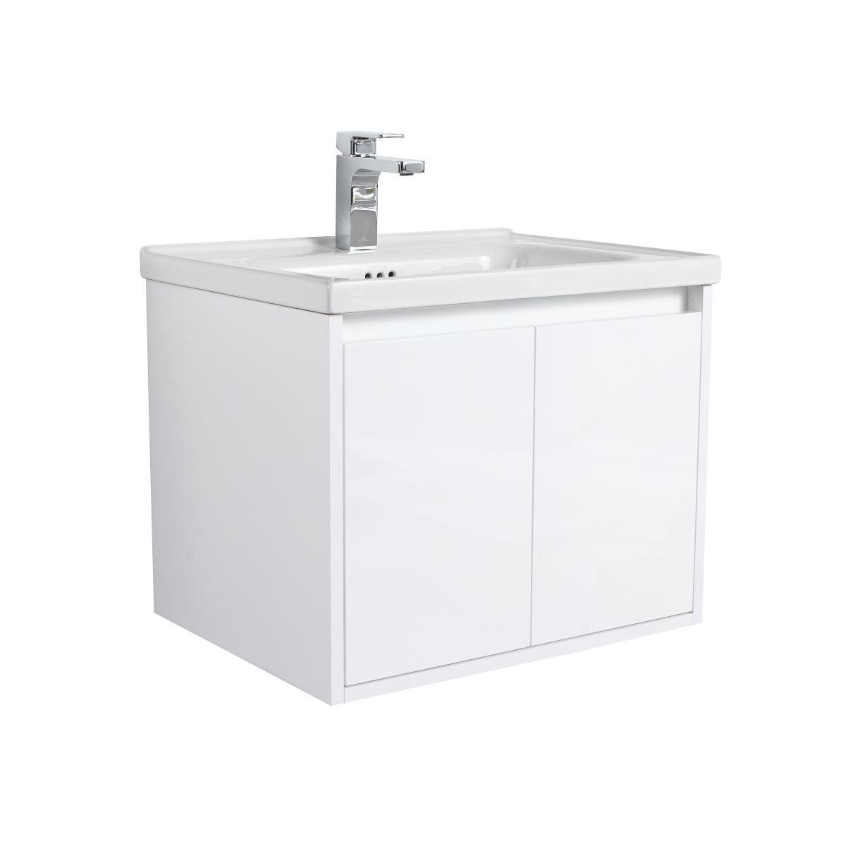 Blossom Bern 24″ Vanity with Ceramic Basin - Sleek Eco-Friendly Design in Glossy White, Brown Walnut & Classic Oak