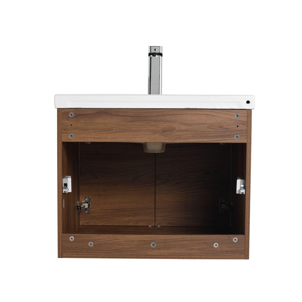 Blossom Bern 24″ Vanity with Ceramic Basin - Sleek Eco-Friendly Design in Glossy White, Brown Walnut & Classic Oak