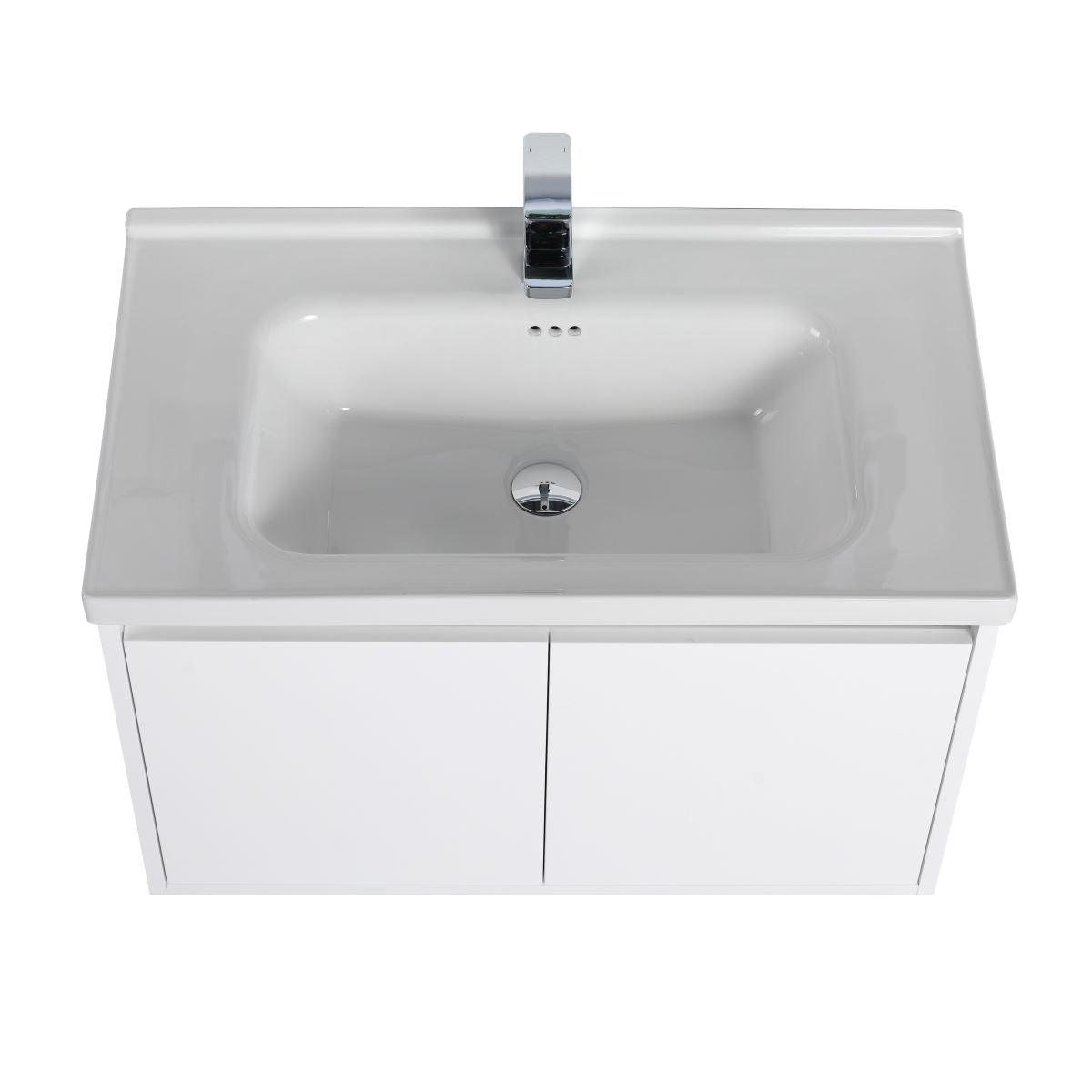 Blossom Bern 32″ Vanity with Ceramic Basin - Eco-Friendly Minimalism in Glossy White, Brown Walnut & Classic Oak