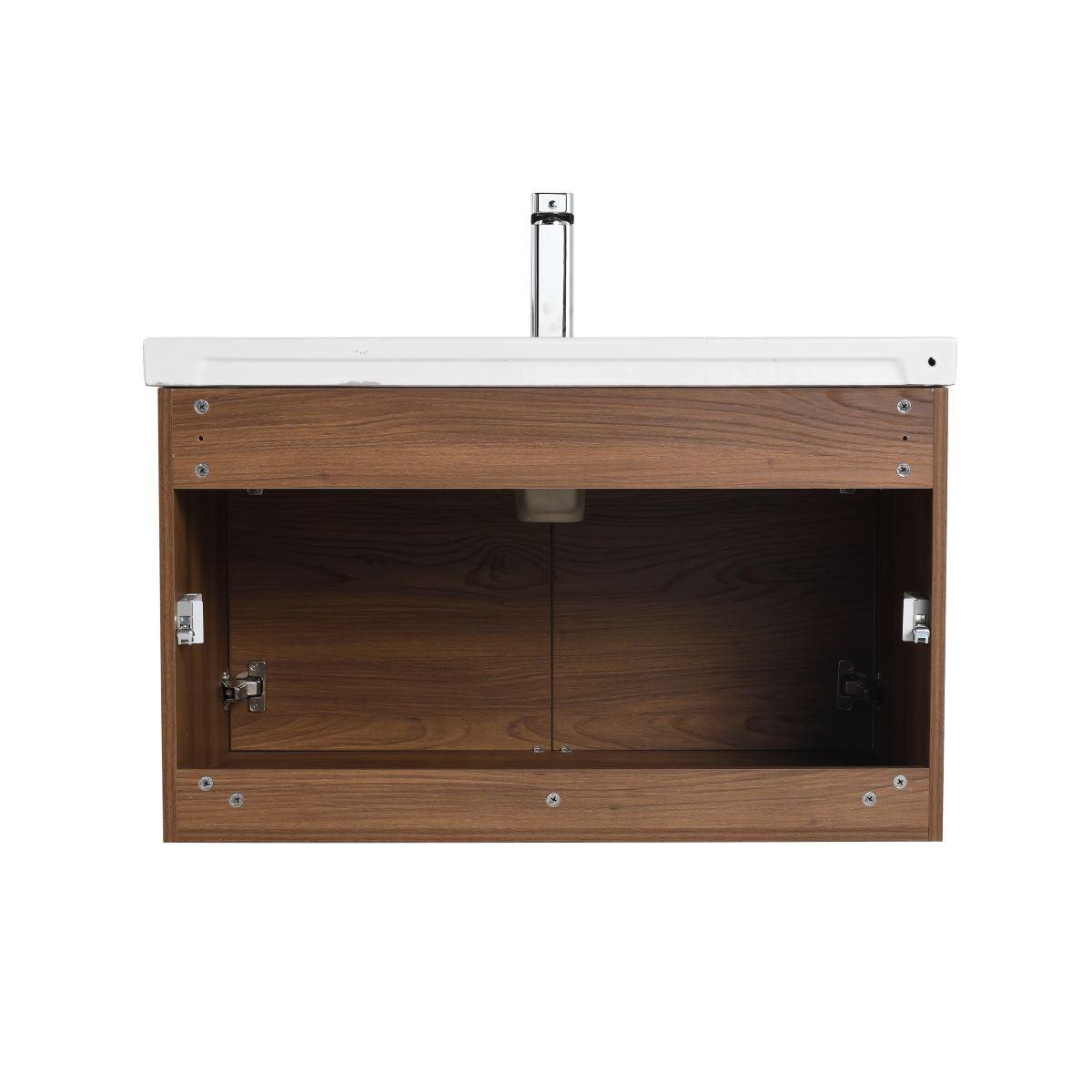 Blossom Bern 32″ Vanity with Ceramic Basin - Eco-Friendly Minimalism in Glossy White, Brown Walnut & Classic Oak
