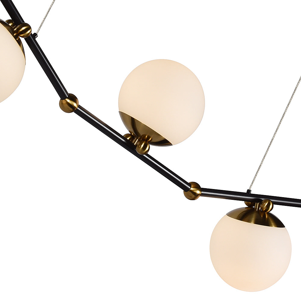 VONN Artisan Chianti VAC3123AB 54" Integrated LED ETL Certified Height Adjustable Pendant, Chandelier, Antique Brass