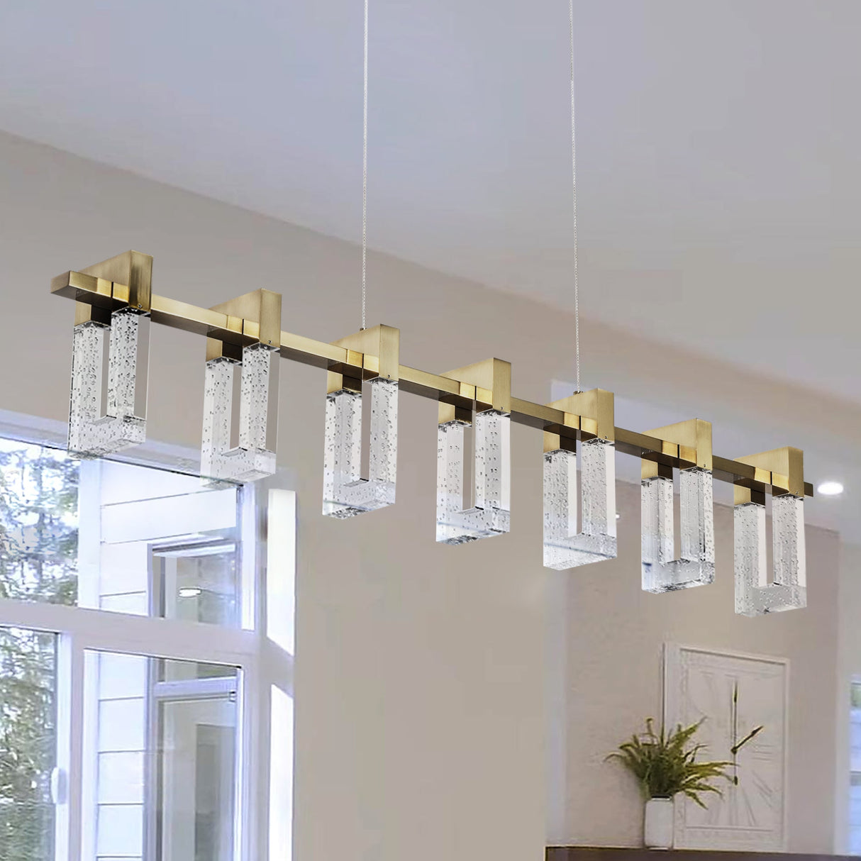 VONN Artisan Sorrento VAC3137AB 40" ETL Certified Integrated LED Pendant, Height Adjustable Chandelier, Black