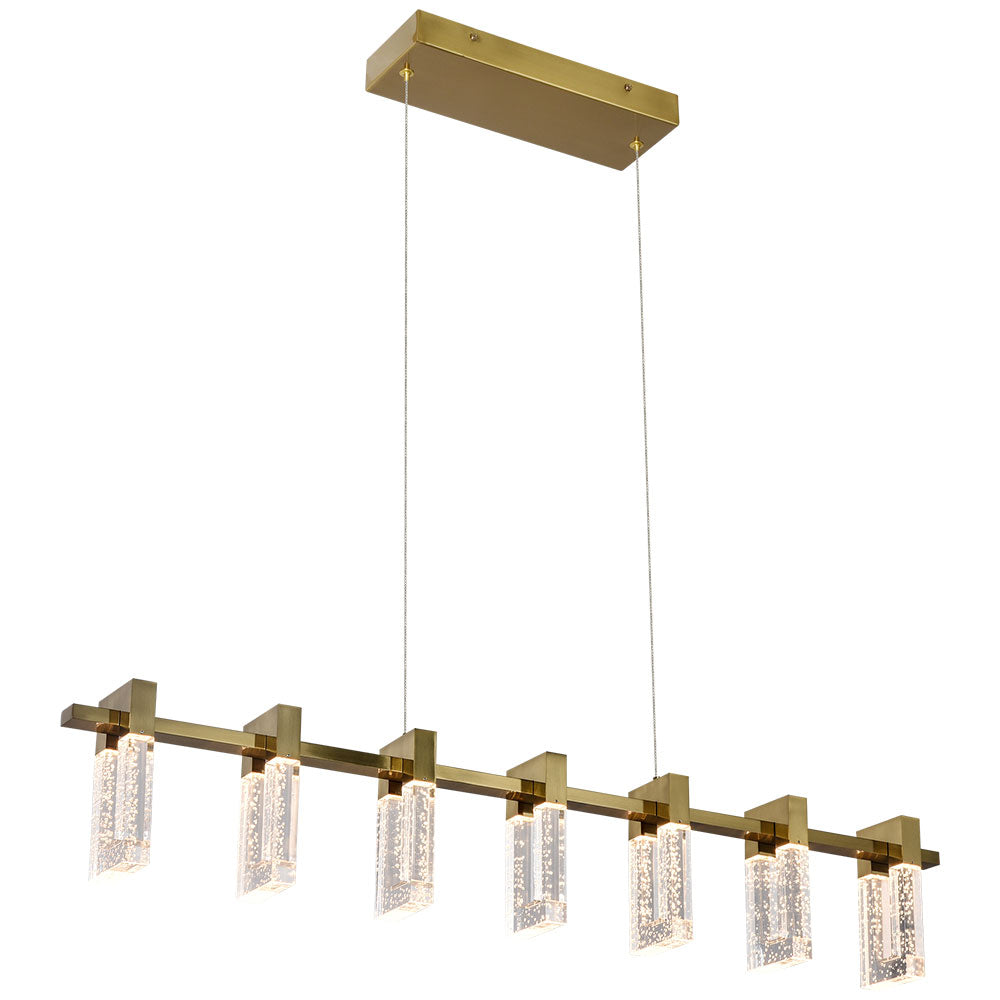 VONN Artisan Sorrento VAC3137AB 40" ETL Certified Integrated LED Pendant, Height Adjustable Chandelier, Black