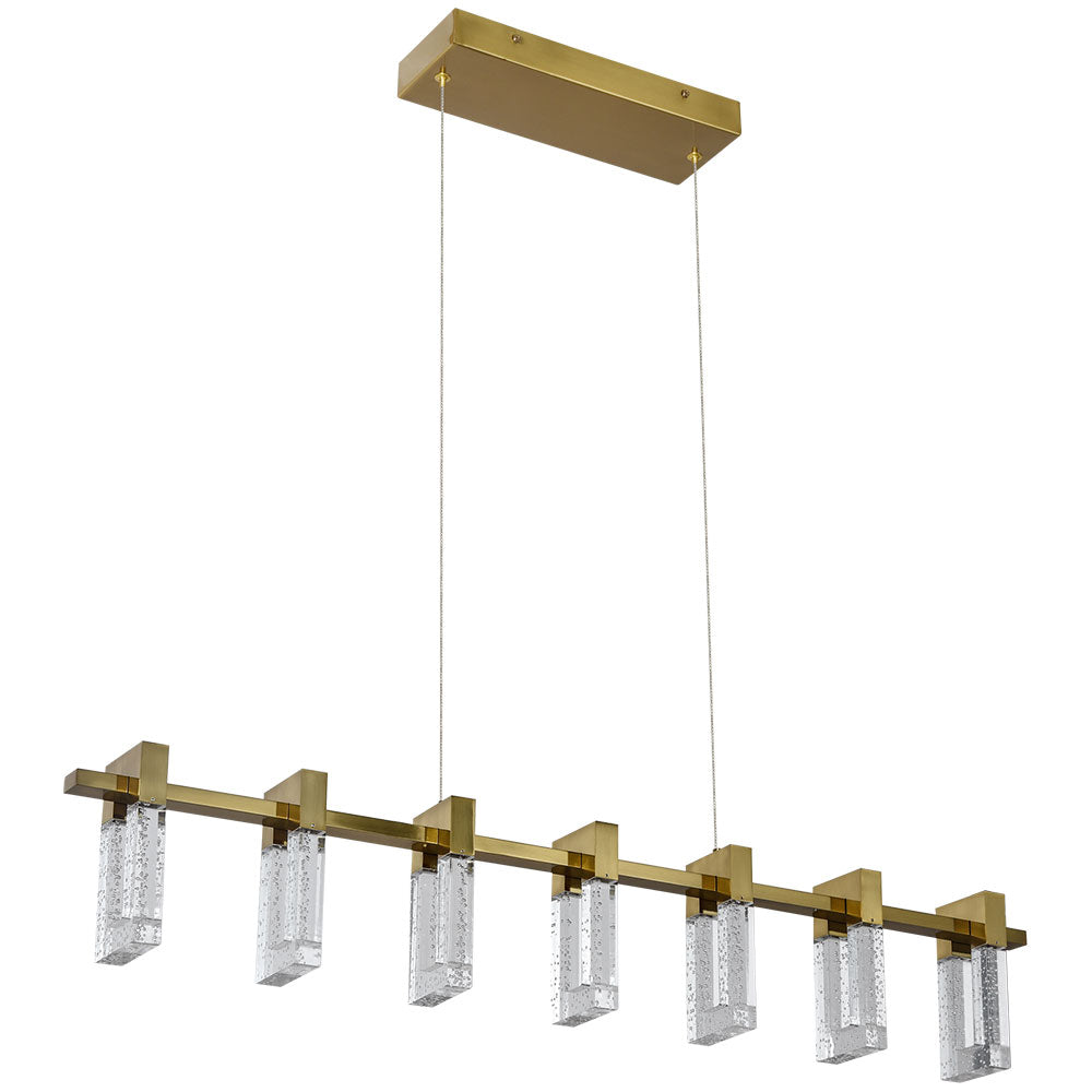 VONN Artisan Sorrento VAC3137AB 40" ETL Certified Integrated LED Pendant, Height Adjustable Chandelier, Black