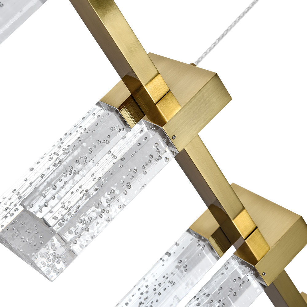 VONN Artisan Sorrento VAC3137AB 40" ETL Certified Integrated LED Pendant, Height Adjustable Chandelier, Black