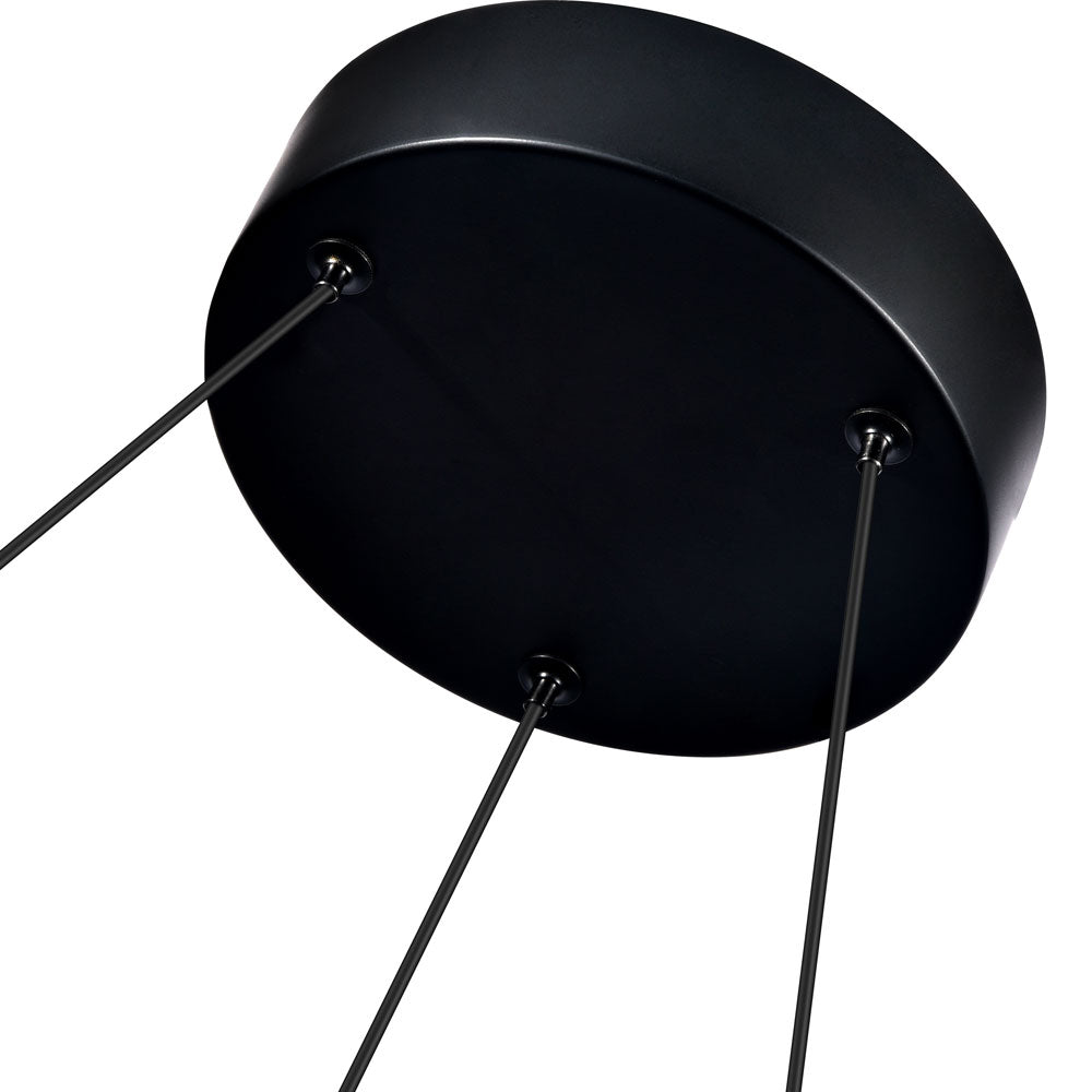 VONN Artisan Sorrento VAC3139BL 27" 9-Light ETL Cert Integrated LED Pendant, Height Adjustable Chandelier, Black