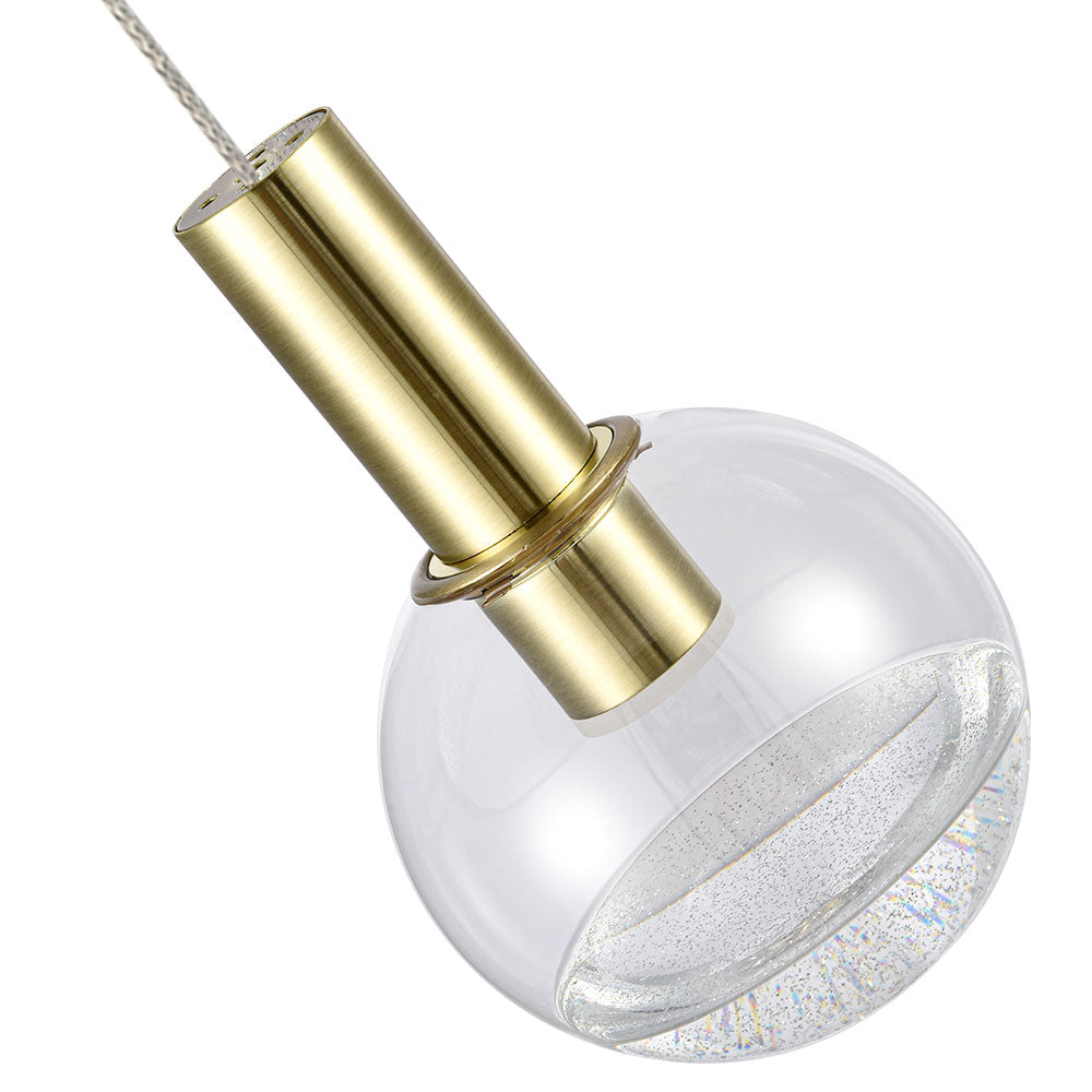 VONN Artisan Sienna VAC3185BRS 5-Light ETL Certified Integrated LED Pendant, Height Adjustable Chandelier, Brass