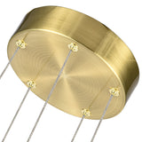 VONN Artisan Sienna VAC3185BRS 5-Light ETL Certified Integrated LED Pendant, Height Adjustable Chandelier, Brass
