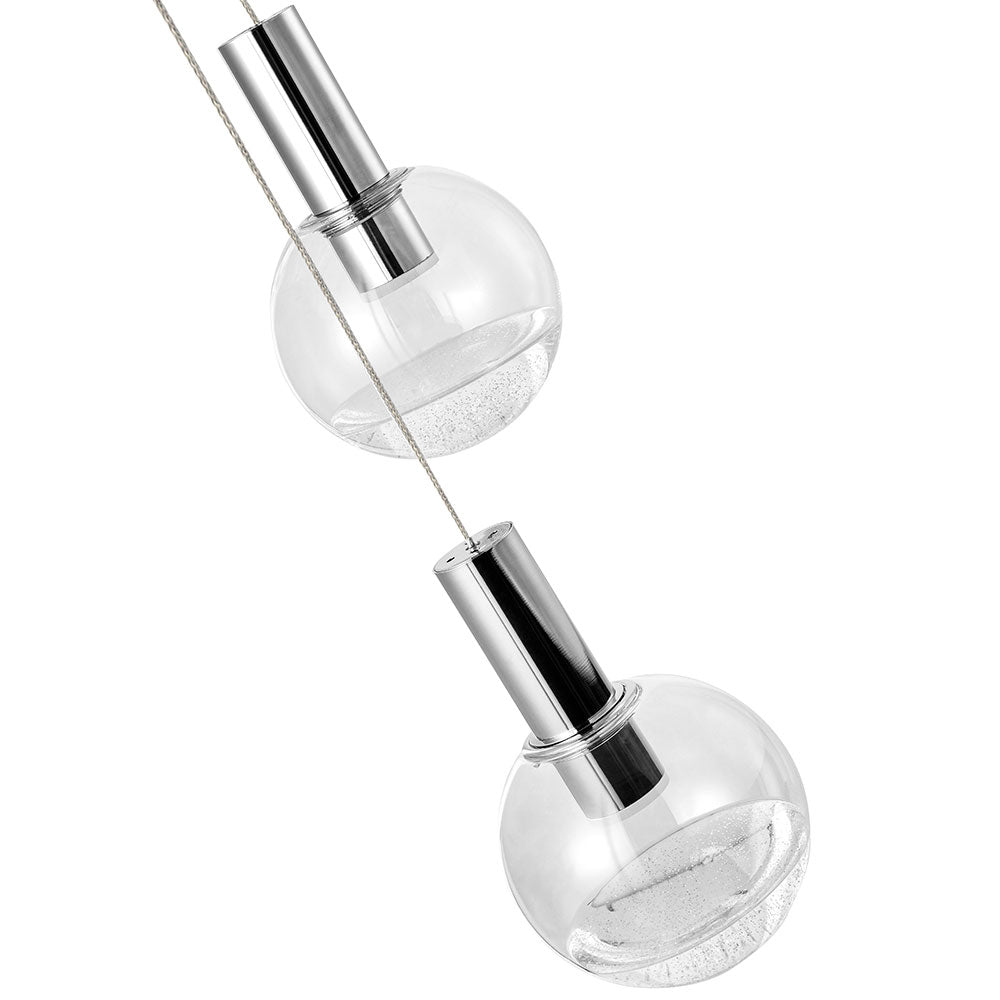 VONN Artisan Sienna VAC3185CH 5-Light ETL Certified Integrated LED Pendant, Height Adjustable Chandelier, Chrome