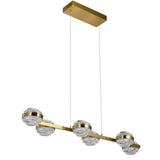 VONN Artisan Milano VAC3LN336AB 39" Integrated LED ETL Certified Pendant, Height Adjustable Chandelier, Antique Brass
