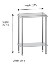 Valsan - KINGSTON Freestanding, Traditional Two Tier Shelf Unit with Feet